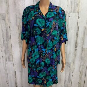 Andrew‎ Sports Vintage Plus Size Floral Shorts Set